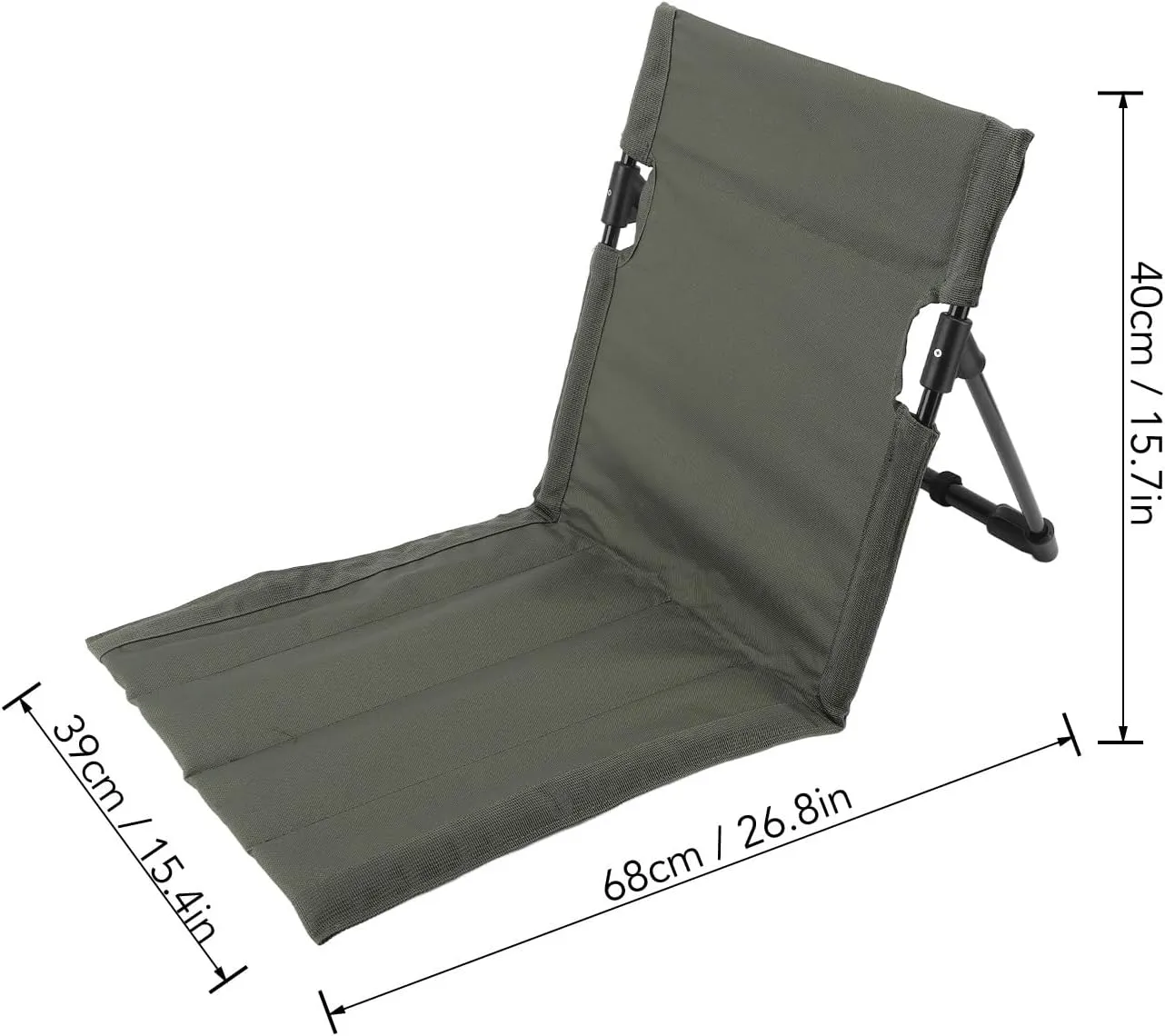 Folding Beach Lounger, Compact Folding Beach Lounge Chair for Adults, Beach Lounge Chair for Adults 600D Oxford Cloth Beach Lounger for Outdoor Camping (OD Green)