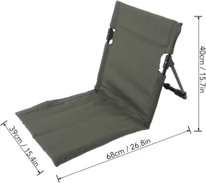 Folding Beach Lounger, Compact Folding Beach Lounge Chair for Adults, Beach Lounge Chair for Adults 600D Oxford Cloth Beach Lounger for Outdoor Camping (OD Green)