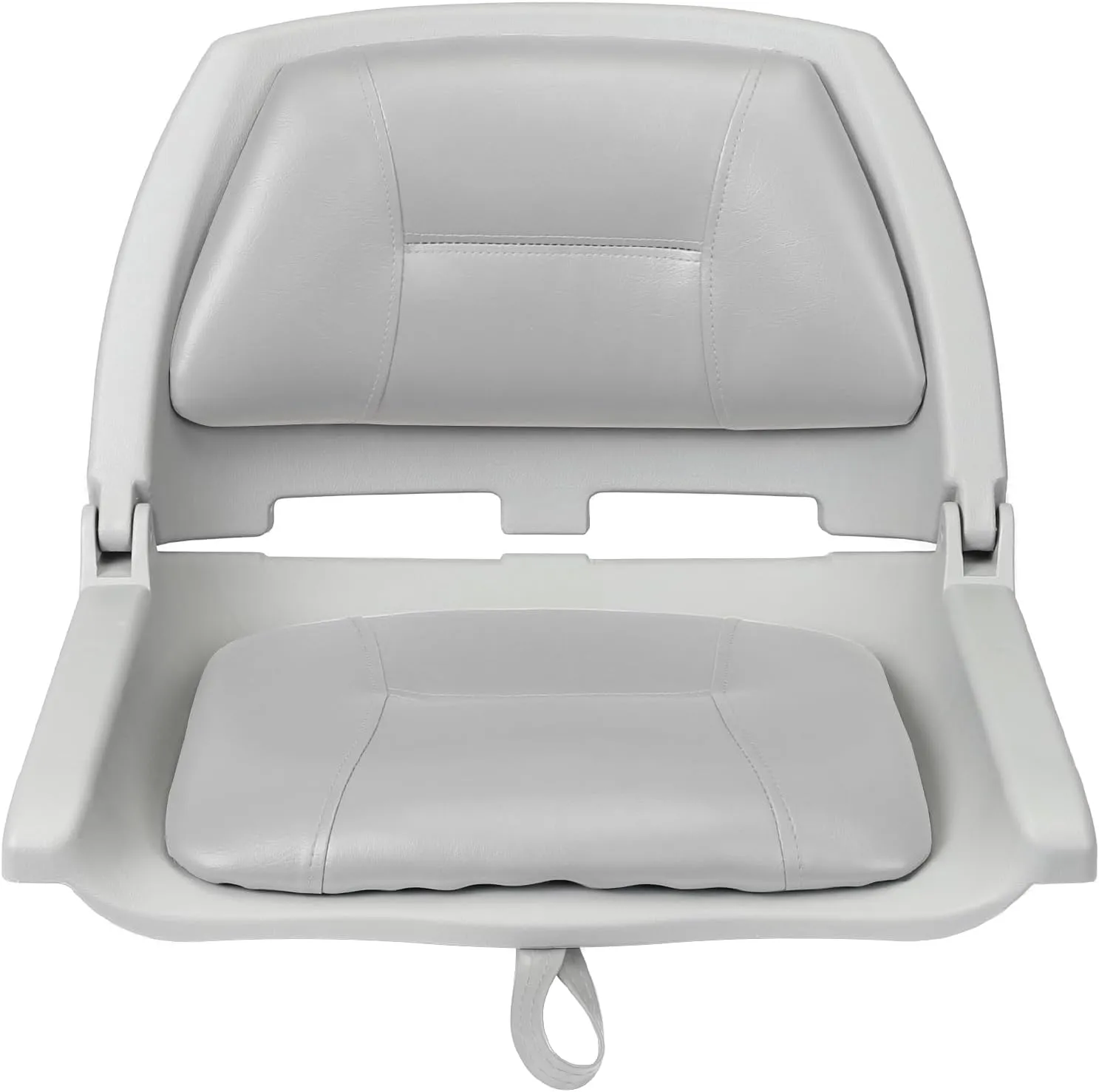 Folding Boat Seat Padded Folding Boat Chair with Backrest Marine BassJon Boat Seat (Grayshell Gray)