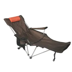 Folding Camp Chair Adults Comfortable Lounge Chair with Cup Holder,Portable Recliner Chair for Outdoor Activities,Folding Camping Chair with Footrest