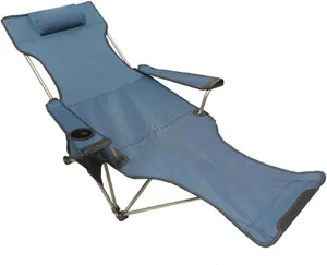 Folding Chairs Outdoor Camping Lounge Chair Portable Reclining Camping Chair Folding Seat with Footrest with Headrest Storage Bag Hiking Lawn Beach