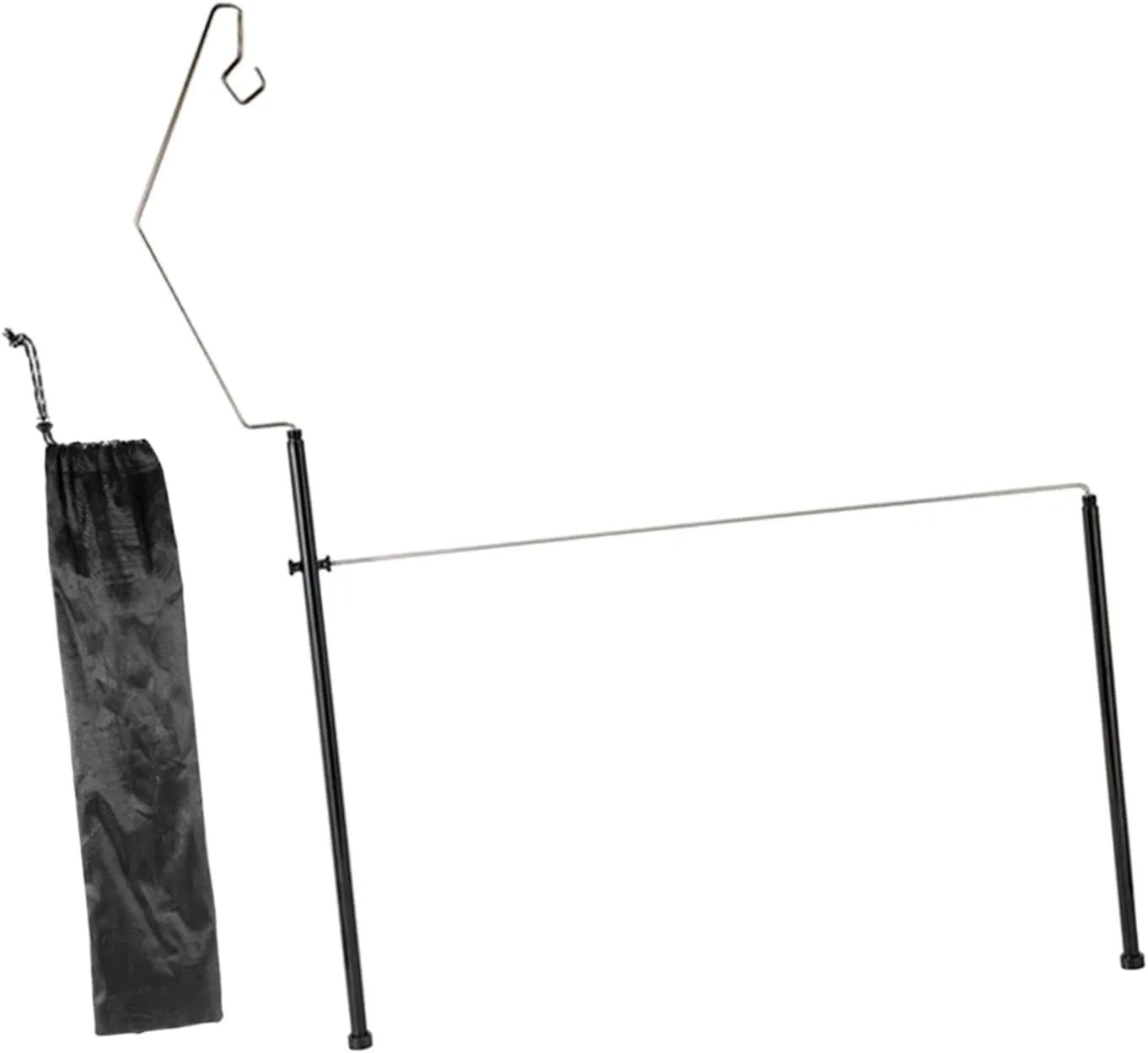 Folding Lantern Stand Pole, Easily Assembly Light Stand Holder, Lamp Stand Hook for Camping Hiking BBQ