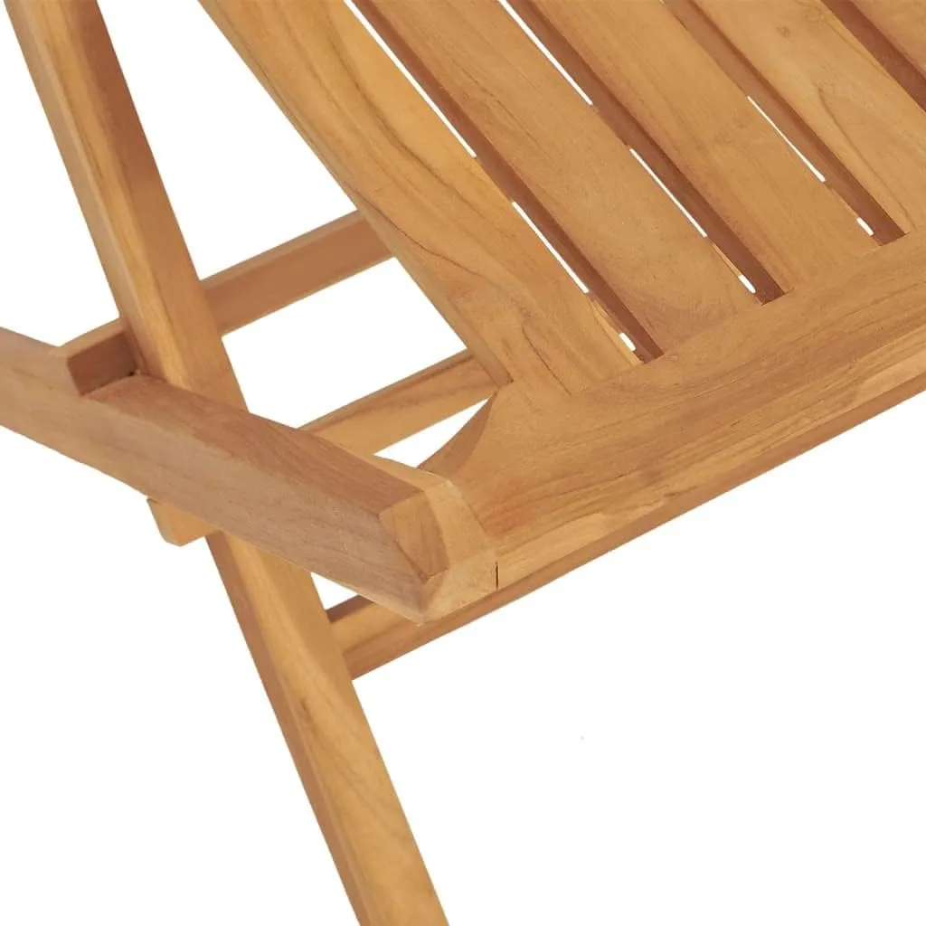 Folding Patio Chairs Set of 6, Solid Teak Outdoor Chairs 18.5"x18.5"x35", Folding Design for Garden, Patio, Beach, and Dining
