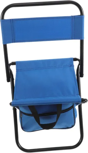 Folding Picnic Chair with Comfortable Backrest Lightweight Portable Outdoor Stool for Camping Beach Hiking Fishing Durable Oxford Easy to Carry with Storage Pouch