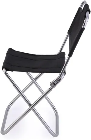 Folding Stool Portable Lightweight Aluminum Alloy Outdoor Chair Comfortable Backrest for Camping Home Travel