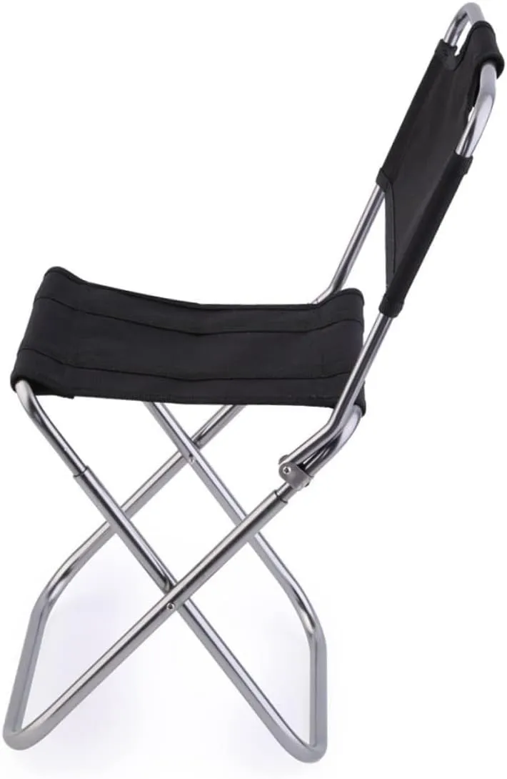 Folding Stool Portable Lightweight Aluminum Alloy Outdoor Chair Comfortable Backrest for Camping Home Travel