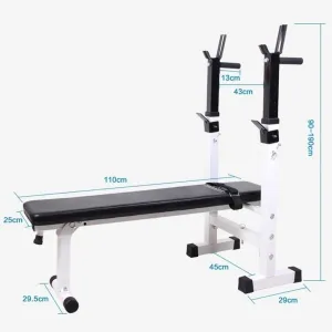 Folding Weight Table, Multifunctional Dumbbell Bench, Press, Folding Squat Rack, Home Fitness Equipment