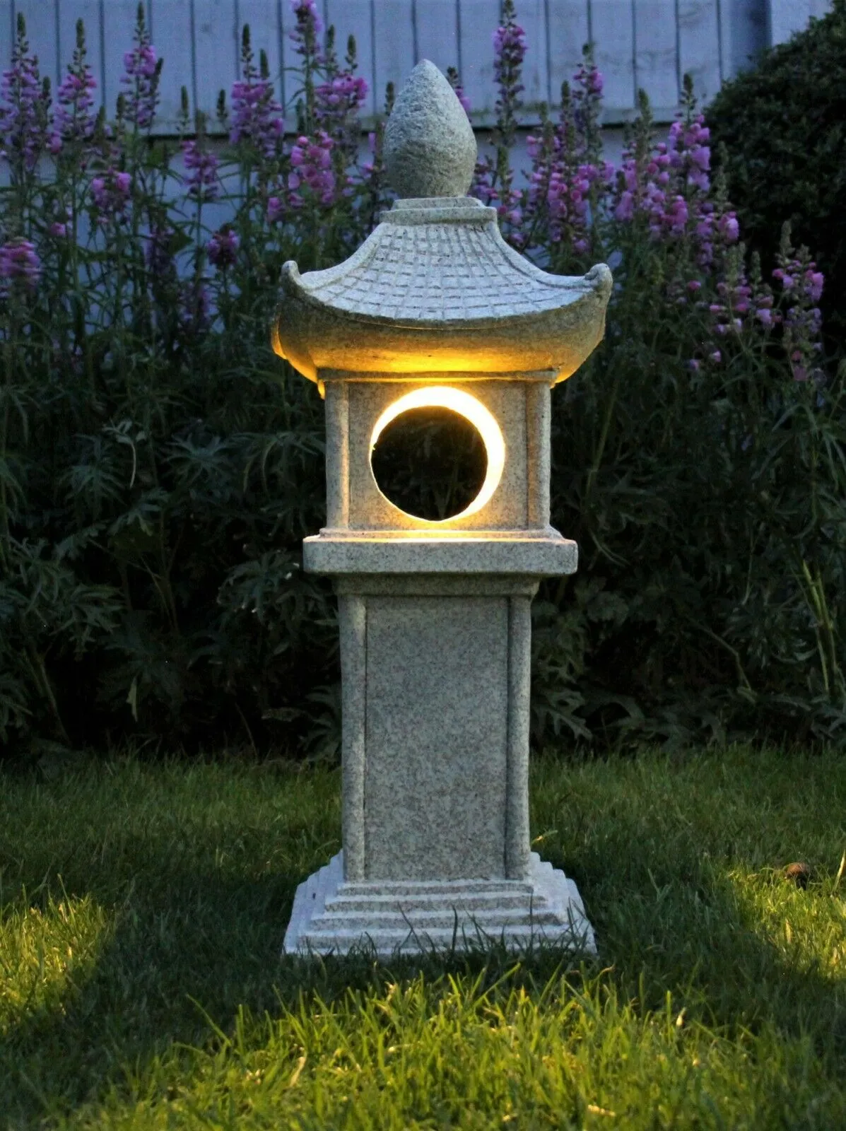 Garden Ornament Solar Lantern Pagoda Chinese Japanese Lantern Decor Large