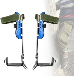 Gdrasuya10 Tree Pole Climbing Spikes, Adjustable Lanyard Rope Rescue Tool 2 Gears Tree/Pole Climbing Spike Set Both Sides Safety Belt Lanyard Rope Tools