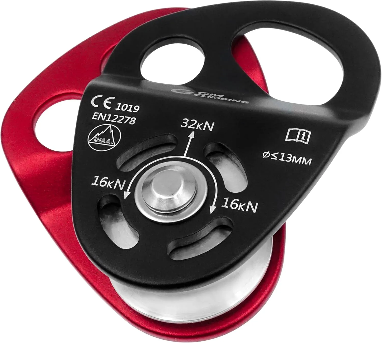 GM CLIMBING 32kN Double Tie-in Hitch Pulley CE UIAA Certified Hitch Tender Advance Prusiks for Arborist Tree Climbing Positioning Lanyards