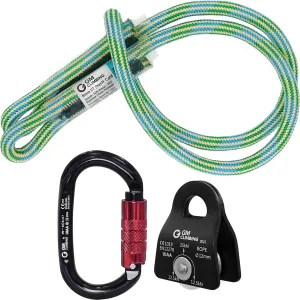 GM CLIMBING Micro Prusik Minding Pulley 25kN CE UIAA Certified 12mm Single Pulley Mobile Side Plates for Arborist Rigging Climbing Rescue