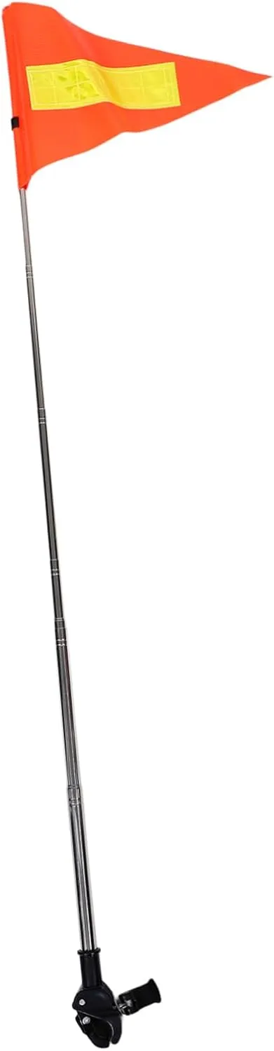 Golf Cart Telescopic Safety Flag 3-in-1 Flags for Golf Cart Stroller and Scooter Adjustment