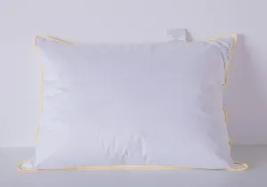 Goose Down Feather Pillows Standard Size One Pillow 100% Cotton Classic White Supportive Cool Bed Pillows for Back Side Stomach Sleepers