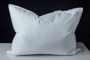 Goose Down Feather Soft Pillows One Pillow 100% Cotton Supportive Bed Pillow Stripe White Color Standard Size 20x26 inch