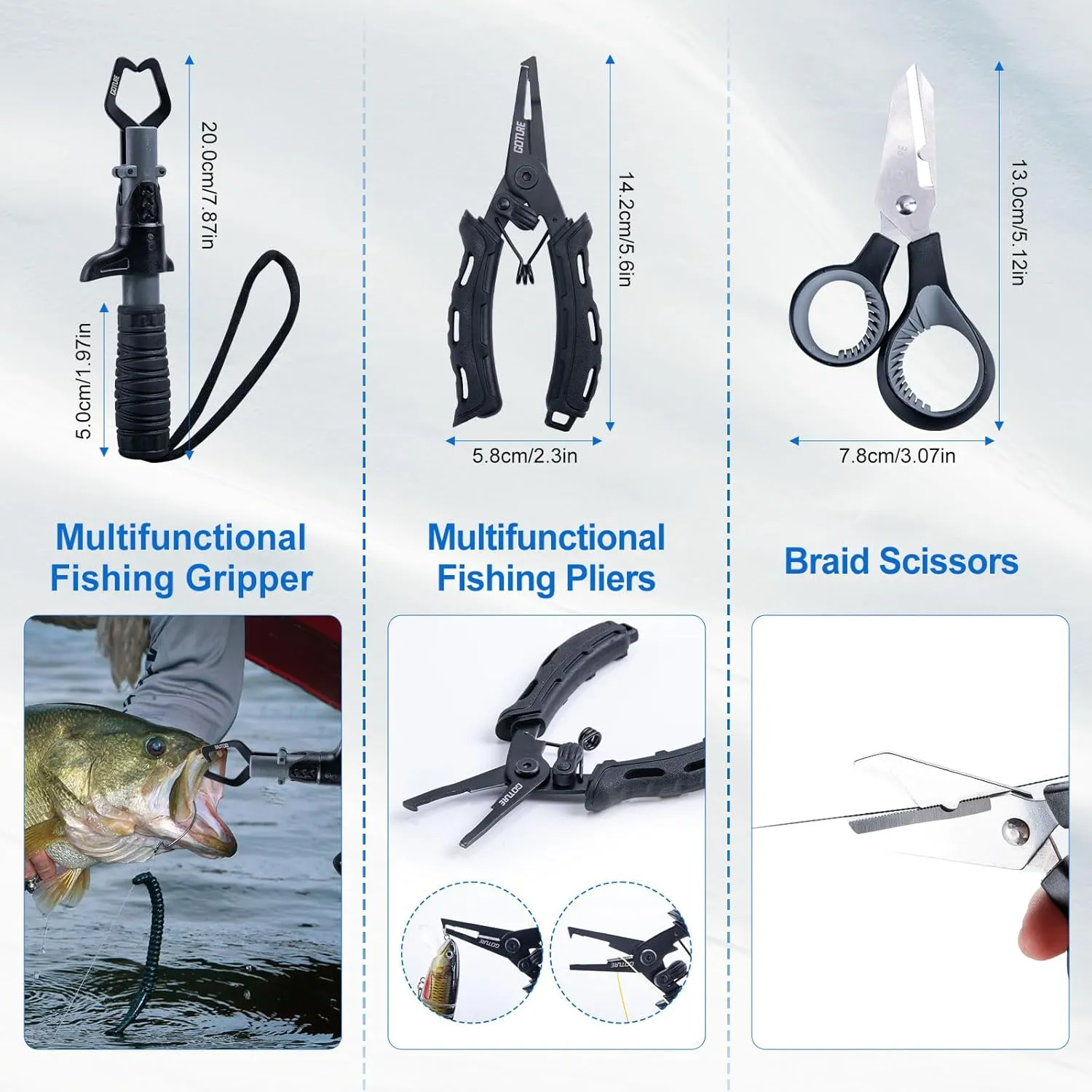 Goture Fishing Rod and Reel Combos-Telescopic Fishing Pole Spinning Reel Lures Set with Carrier Bag,Telescopic Rod Kit for Starter Travel Saltwater Freshwater Fishermen, Gear Gifts for Men