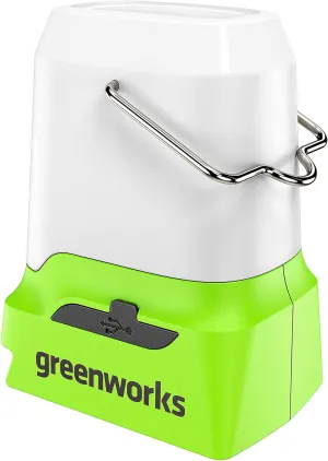 Greenworks 24V Lantern Cordless 500lm Camping Light with USB-A and USB-C Port, tool only