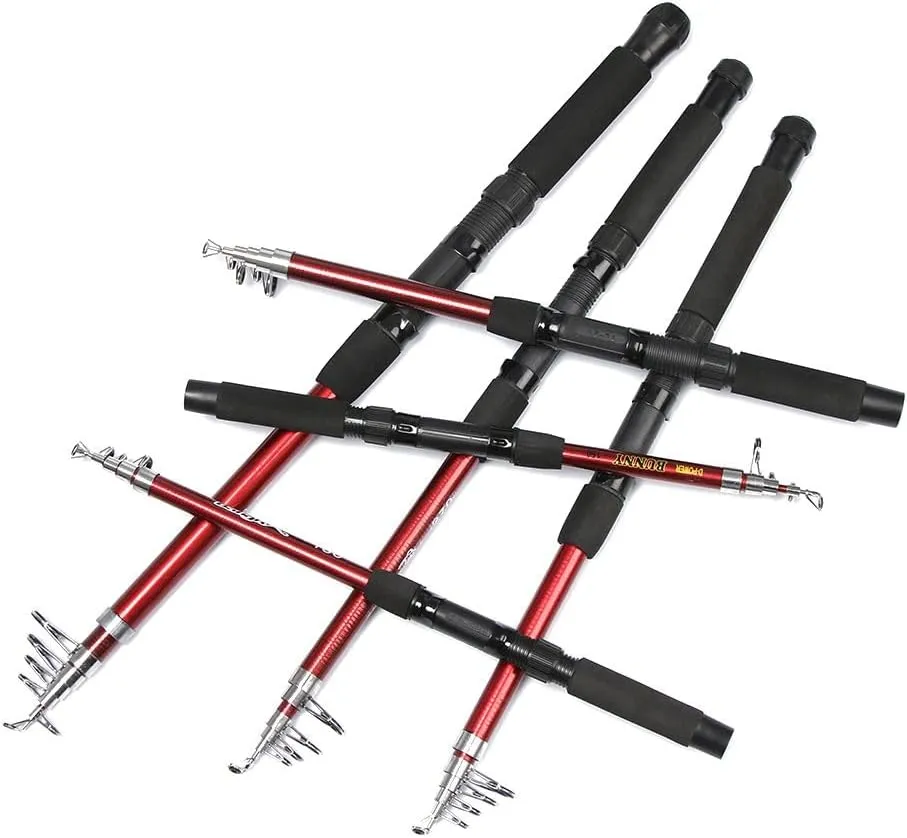GRFIT Fishing Rod 1.5-2.7m Fishing Tackle Tools Outdoor Fiberglass Sea Rod Telescopic Fishing Rod Pole Portable Fishing Rod