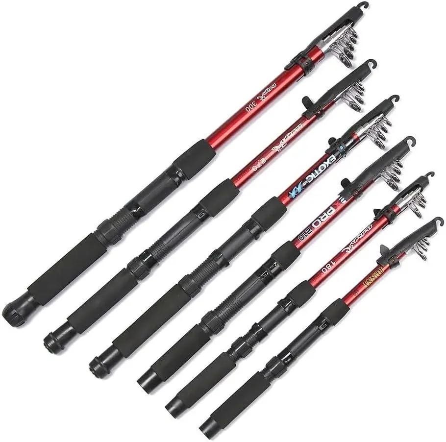 GRFIT Fishing Rod 1.5-2.7m Fishing Tackle Tools Outdoor Fiberglass Sea Rod Telescopic Fishing Rod Pole Portable Fishing Rod