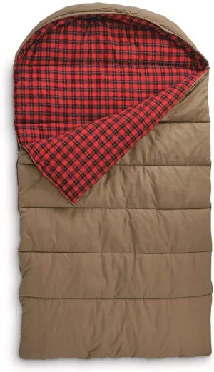 Guide Gear Canvas Hunter 0-Degree Double Sleeping Bag for Adults and Kids 2-Person Warm Winter Cold Weather Lightweight Portable for Camping, Backpacking, Hiking, Outdoors