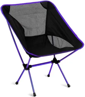 Habrur Camping Chair Fishing Chair Folding Chairs Camping Portable Camping Chair Outdoor Lightweight Aluminum Moon Chair Leisure Camping Fishing Chair Folding Stool Lawn Chairs Outside (Color : C)