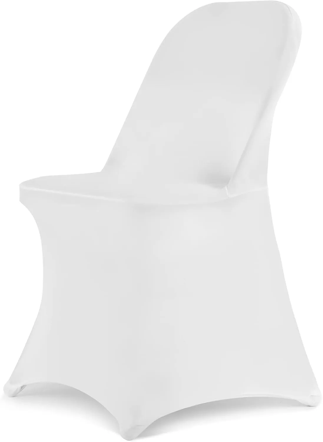 HAINARverS Stretch Spandex Folding Chair Covers 30PCS Universal Fitted Chair Cover Protector for Wedding,Party, Banquet, Holidays, Celebration, Decoration(White, 30 PCS)