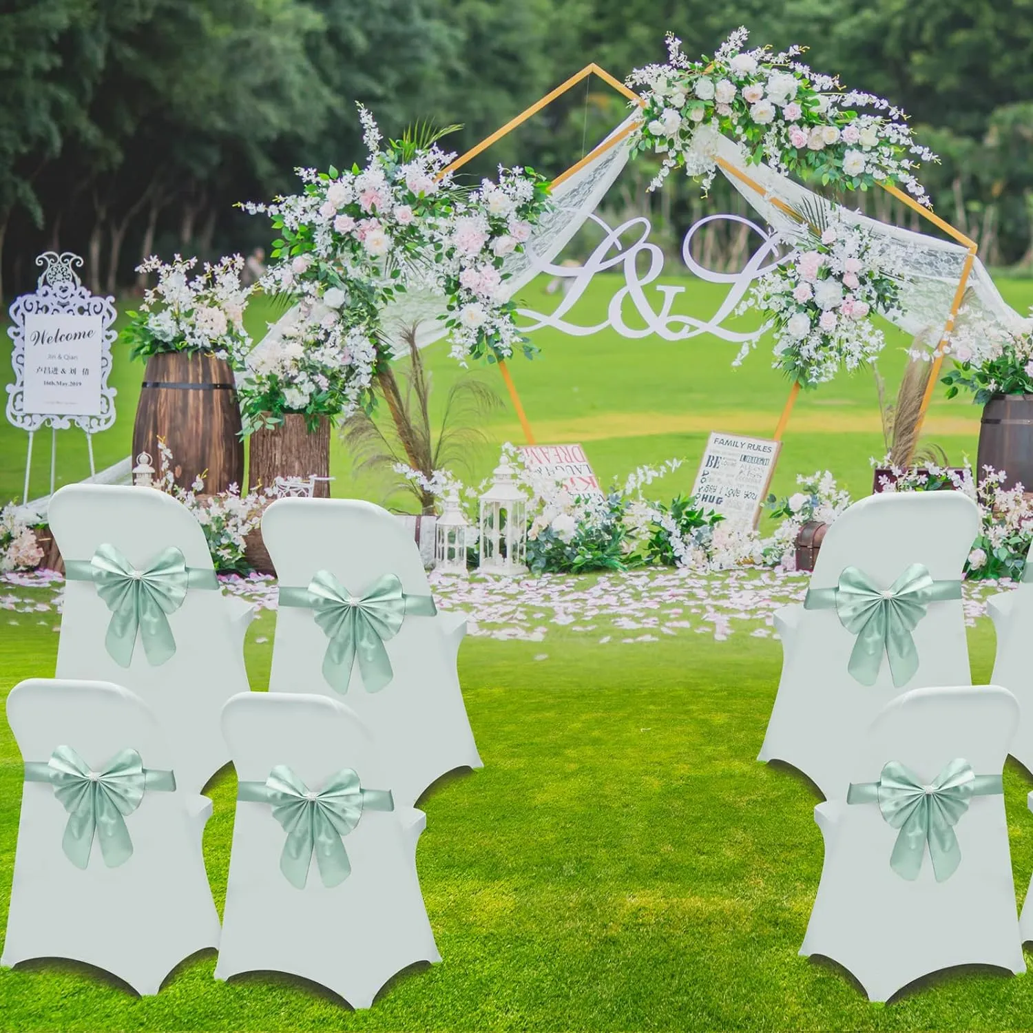 HAINARverS Stretch Spandex Folding Chair Covers 30PCS Universal Fitted Chair Cover Protector for Wedding,Party, Banquet, Holidays, Celebration, Decoration(White, 30 PCS)