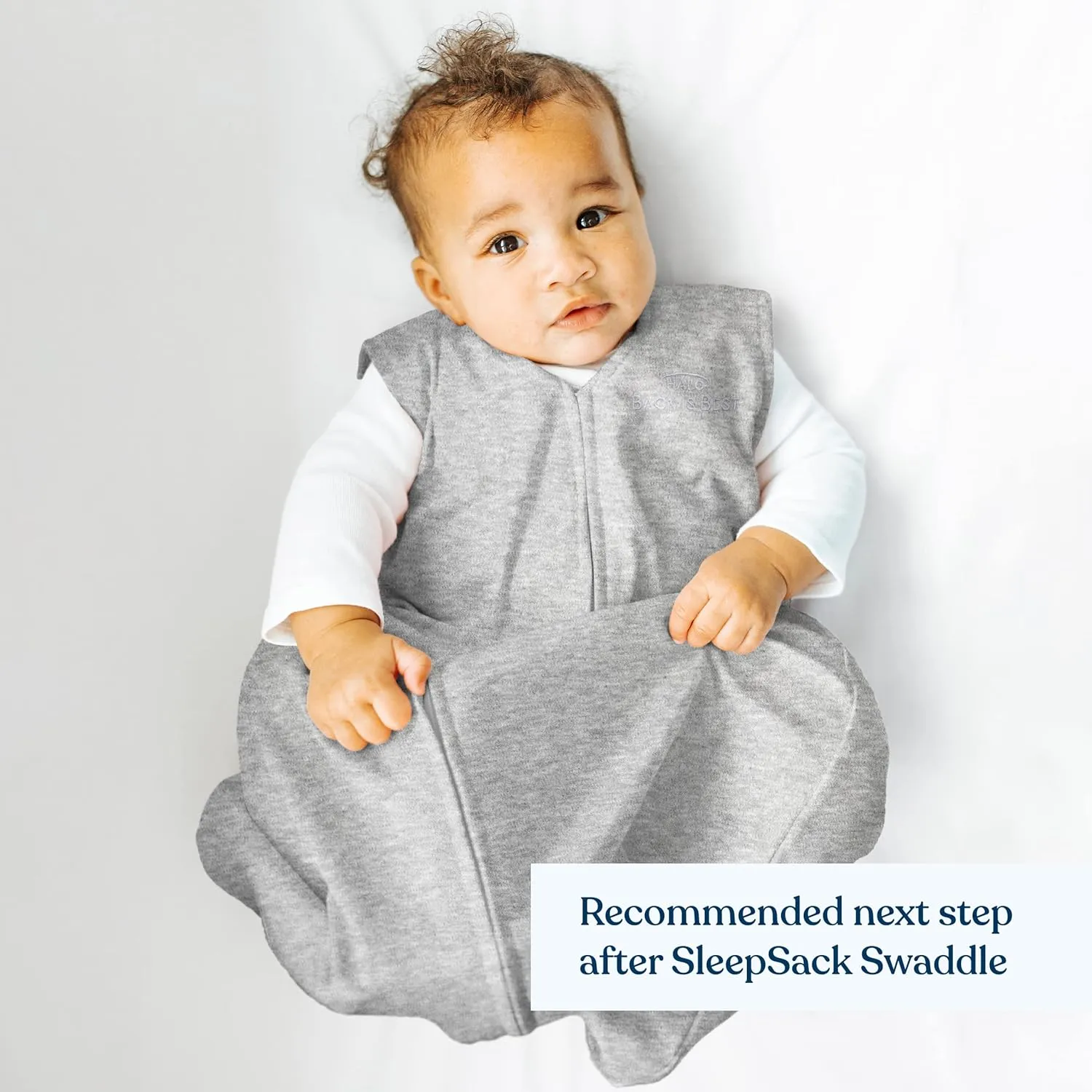 HALO SleepSack, 100% Cotton Wearable Blanket, Swaddle Transition Sleeping Bag, TOG 0.5, Heather Grey, X-Large, 18-24 Months