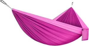 Hammock Camping Hammock Double & Single Hammock Portable Nylon Parachute Hammocks Swing for Indoor Outdoor Garden Hiking Travel Backpacking Hammocks for Outside (Color : D)