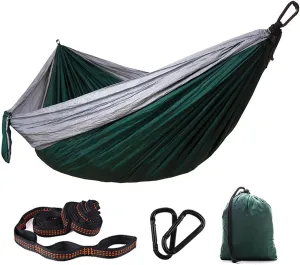 Hammock for Camping Double Hammocks Gear for The Outdoors Backpacking Survival or Travel - Portable Lightweight Parachute Nylon,C