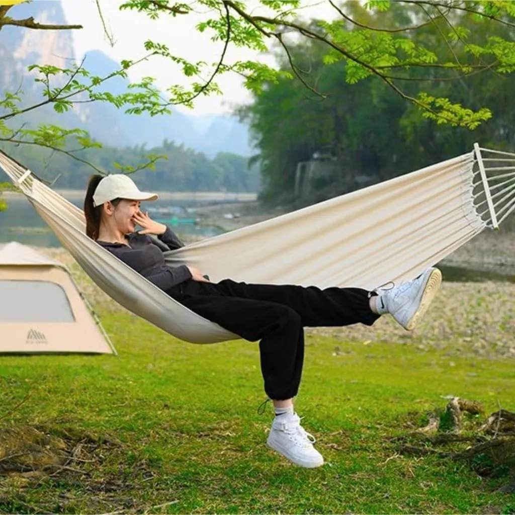 Hammock Hammock Outdoor Swing Camping Single Double Bedroom Adult Sleeping Anti-Rollover Thickened Hanging Chair Hammocks for Outside(Blue,A)