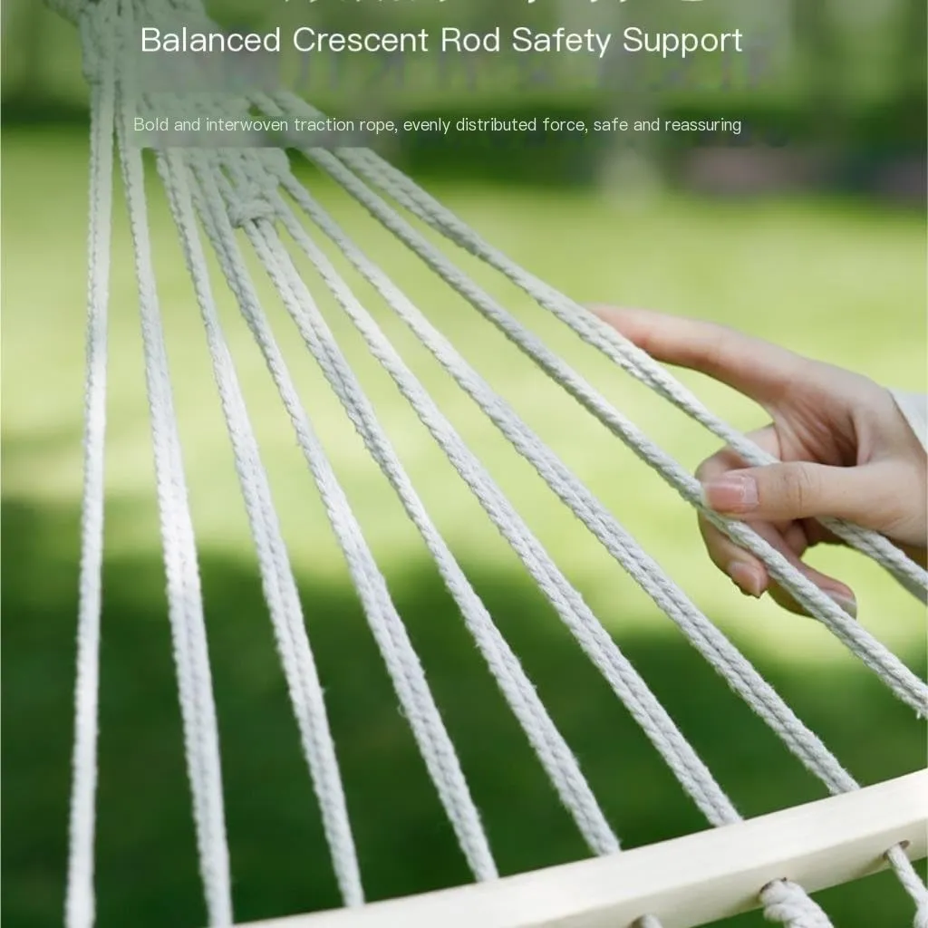 Hammock Hammock Outdoor Swing Camping Single Double Bedroom Adult Sleeping Anti-Rollover Thickened Hanging Chair Hammocks for Outside(White,A)