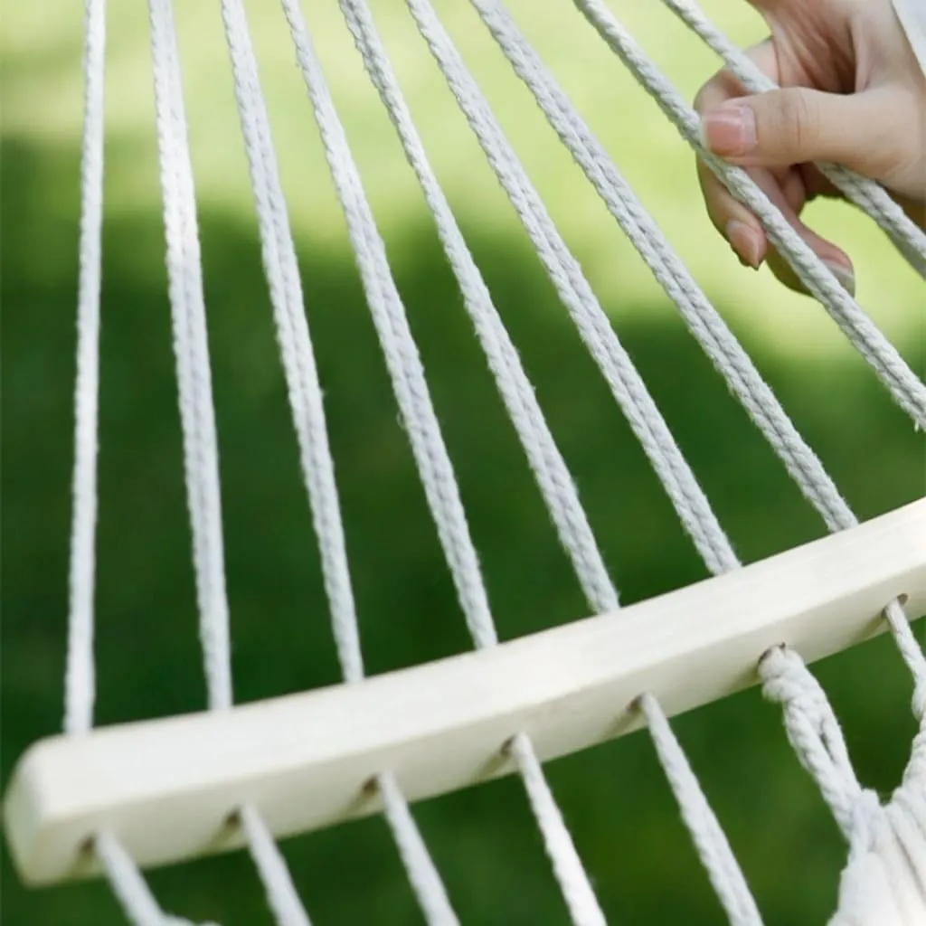 Hammock Hammock Outdoor Swing Camping Single Double Bedroom Adult Sleeping Anti-Rollover Thickened Hanging Chair Hammocks for Outside(White,D)