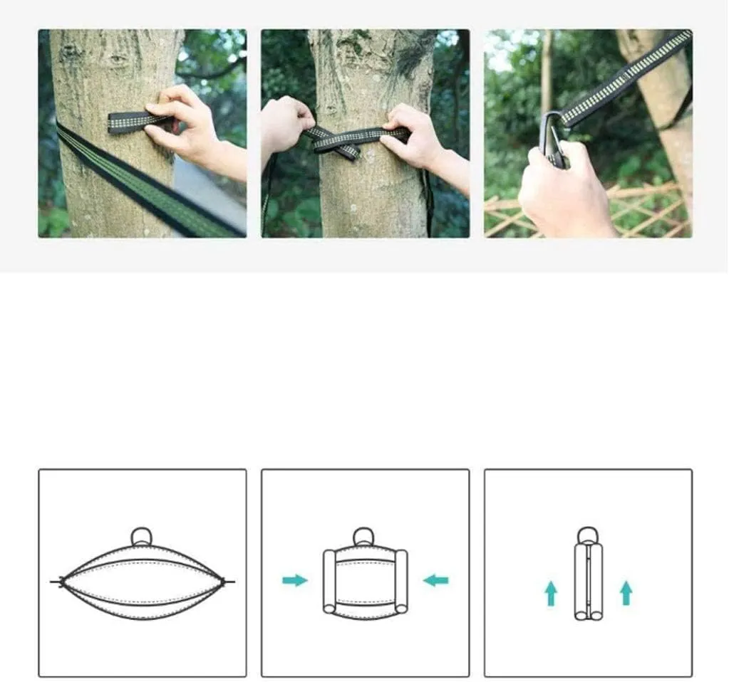 Hammock Parachute Lightweight Nylon Portable Hammock, Travel Courtyard Backpack Beach Double Camping Hammock Backpack Portable Hammock