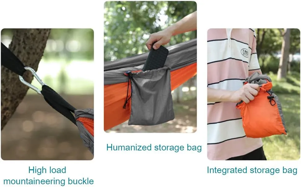 Hammock Portable Camping Hammock Double Hanging Bed Lightweight Hammock Outdoor Waterproof Durable Survival Travel Leisure Bed, 245 X 90cm C
