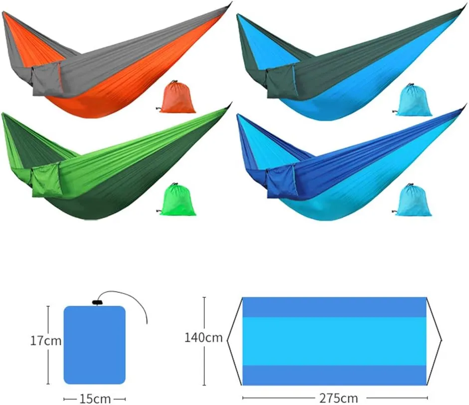Hammock Portable Camping Hammock Double Hanging Bed Lightweight Hammock Outdoor Waterproof Durable Survival Travel Leisure Bed, 245 X 90cm C