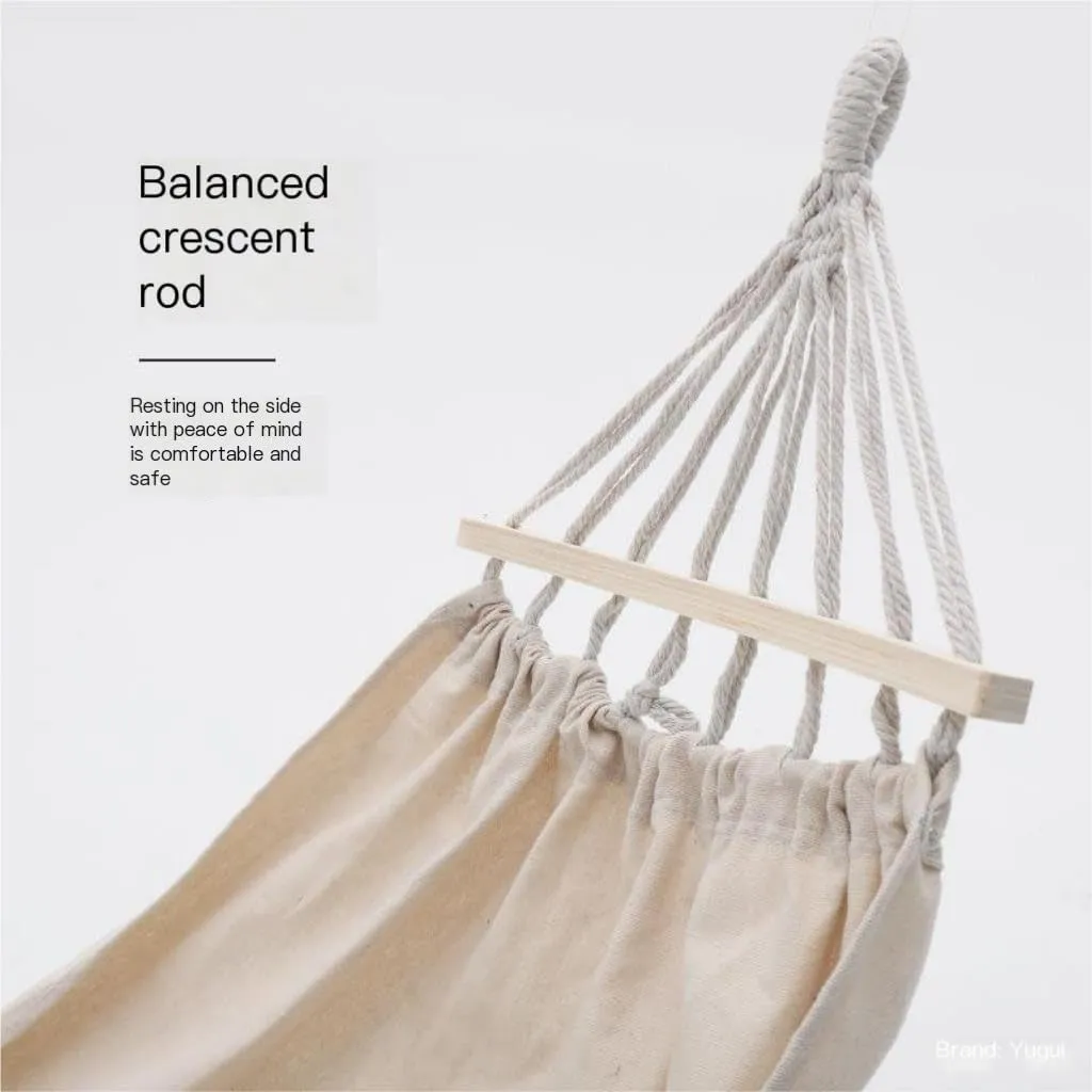 Hammocks Hammock Outdoor Camping Swing Camping Single Double Adult Sleeping Anti-Rollover Thickened Hanging Chair Camping Hammocks(A,Small)