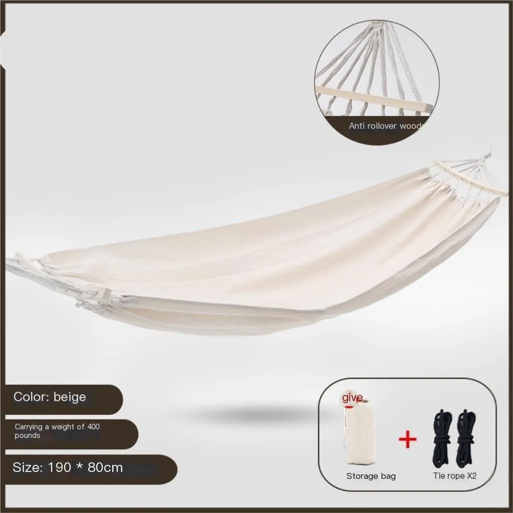 Hammocks Hammock Outdoor Camping Swing Camping Single Double Adult Sleeping Anti-Rollover Thickened Hanging Chair Camping Hammocks(A,Small)