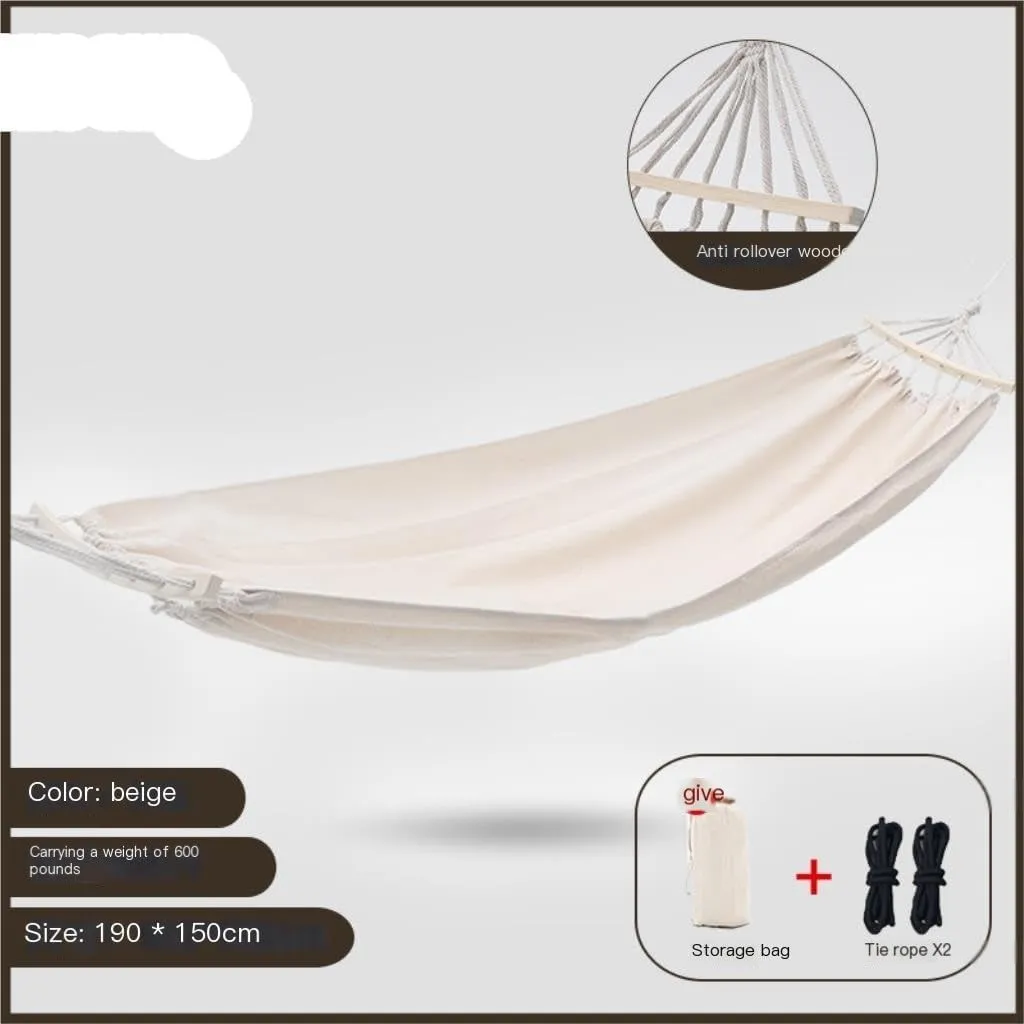 Hammocks Hammock Outdoor Camping Swing Camping Single Double Adult Sleeping Anti-Rollover Thickened Hanging Chair Camping Hammocks(A,Small)
