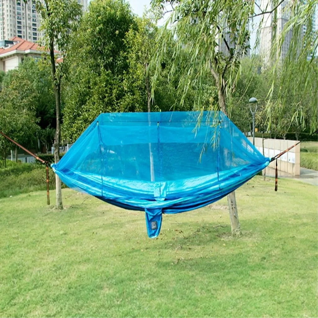 Hammocks Mosquito Net Hammock Double Outdoor Anti-Mosquito Parachute Cloth Swing Outdoor Sleeping Hanging Tree Camping Camping Hammocks(Pink,Small)