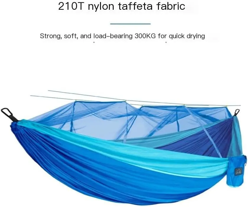 Hammocks Mosquito Net Hammock Double Outdoor Anti-Mosquito Parachute Cloth Swing Outdoor Sleeping Hanging Tree Camping Camping Hammocks(Pink,Small)