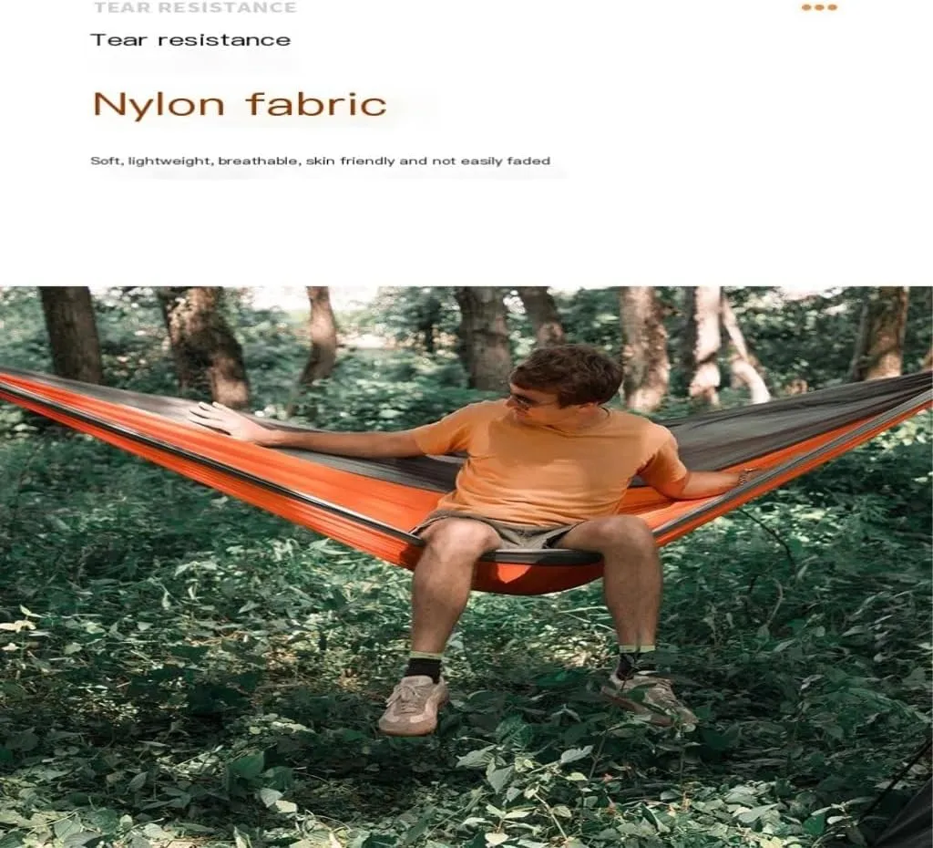 Hammocks Outdoor Camping Thick Canvas Hammock Outdoor Swing Home Single Double Dormitory Sleeping Student Anti-Rollover Camping Hammocks(F)