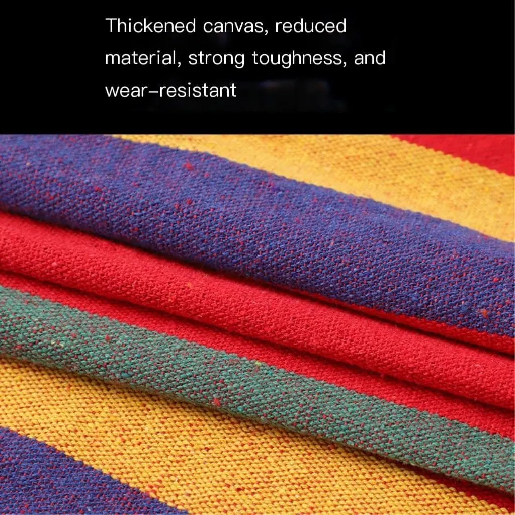 Hammocks Outdoor Camping Thick Canvas Hammock Outdoor Swing Home Single Double Dormitory Sleeping Student Anti-Rollover Camping Hammocks(F)