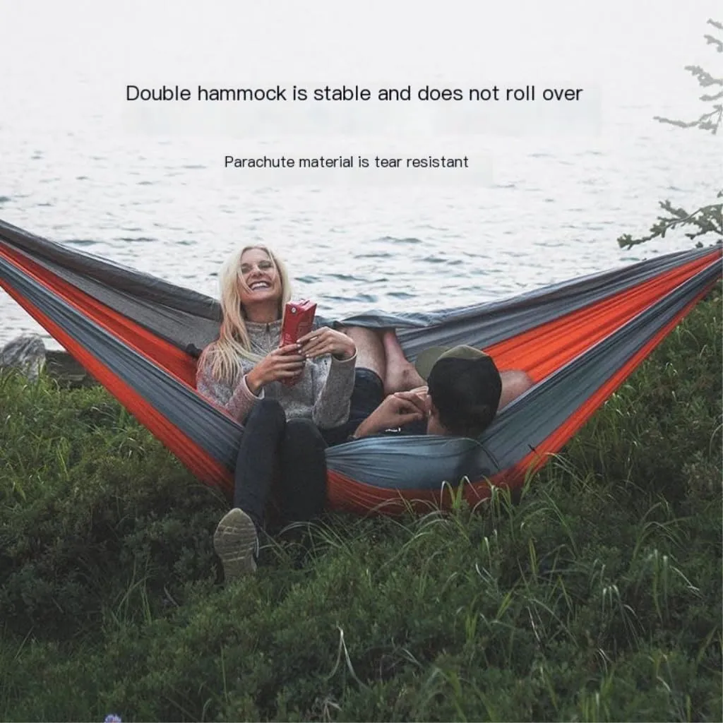 Hammocks Outdoor Camping Thick Canvas Hammock Outdoor Swing Home Single Double Dormitory Sleeping Student Anti-Rollover Camping Hammocks(F)