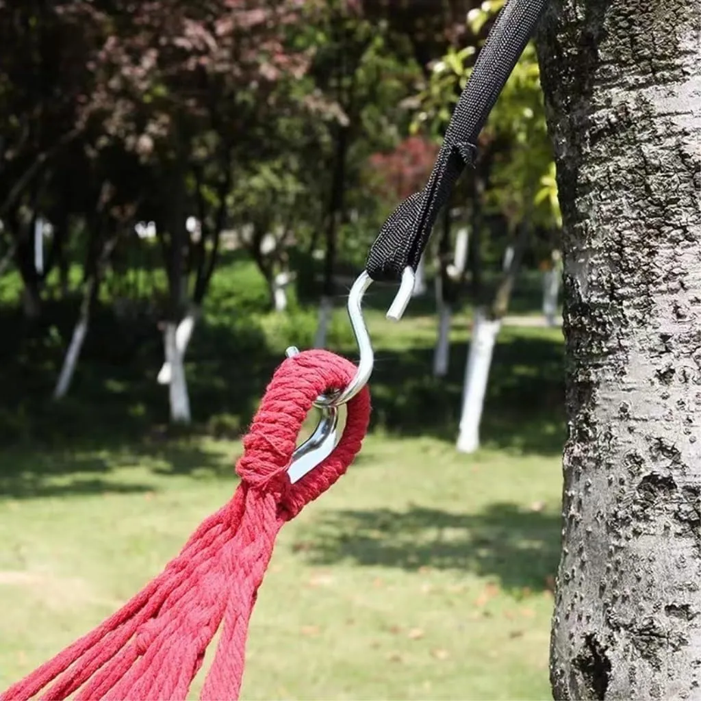 Hamock European and American Hammock Outdoor Folding Camping Woven Canvas Autumn Portable Hanging Chair Double Hanmock(C)