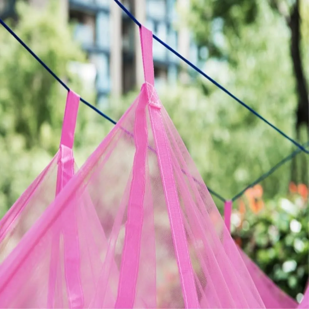 Hamock Mosquito Net Hammock Double Outdoor Anti-Mosquito Parachute Cloth Swing Outdoor Sleeping Hanging Tree Camping Hanmock(Orange)