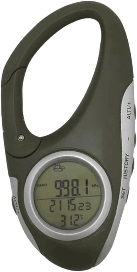 Handheld Altimeter Carabiner Thermometer Digital Barometer for Mountaineering