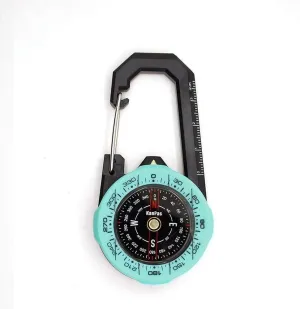 Hanging Button Pointer Type Compass Two Sets of Indexing Systems to Meet Different Needs Design Waterproof Carabiner Outdoor Compass for Driving, Camping Outoor Survive, Hiking, Adventure.