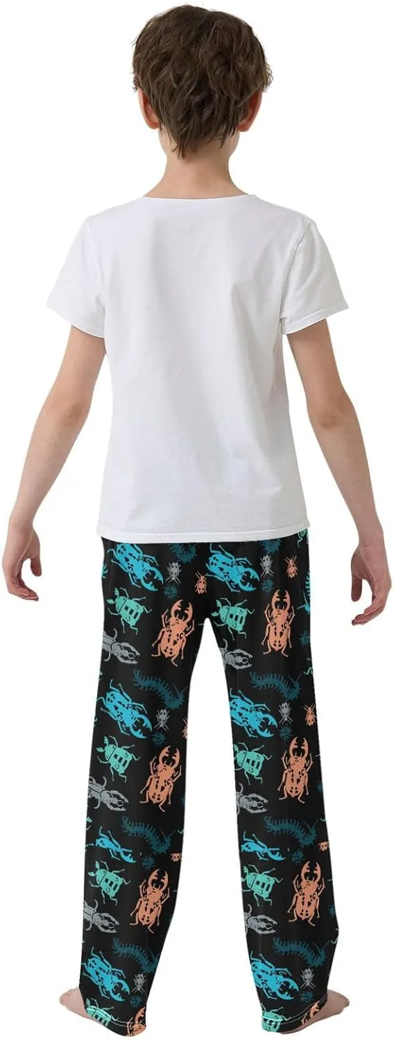Happy Snowman Boys Track Pants Santa Hat Winter Snowflake Toddler Casual Pants Kids Athletic Pants for 6-8 Years