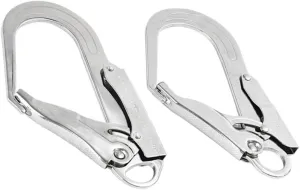 Happyyami 2pcs Heavy Duty Safety Locking Carabiner Auto Locking Climbing Hook for Outdoor Activities Rappelling Mountaineering Reinforced Design for Enhanced Load Capacity
