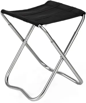 Healifty Collapsable Stool Outdoor Fishing Chair Portable Aluminum Alloy Stool for Camping BBQ Outdoor Activities